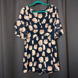 FINAL Topshop romper floral blue pink women 10